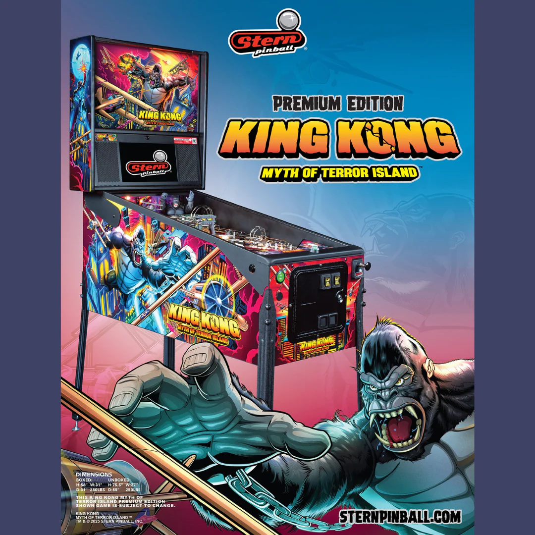 2025 King Kong: Myth of Terror Island Premium Pinball by Stern - Image 32