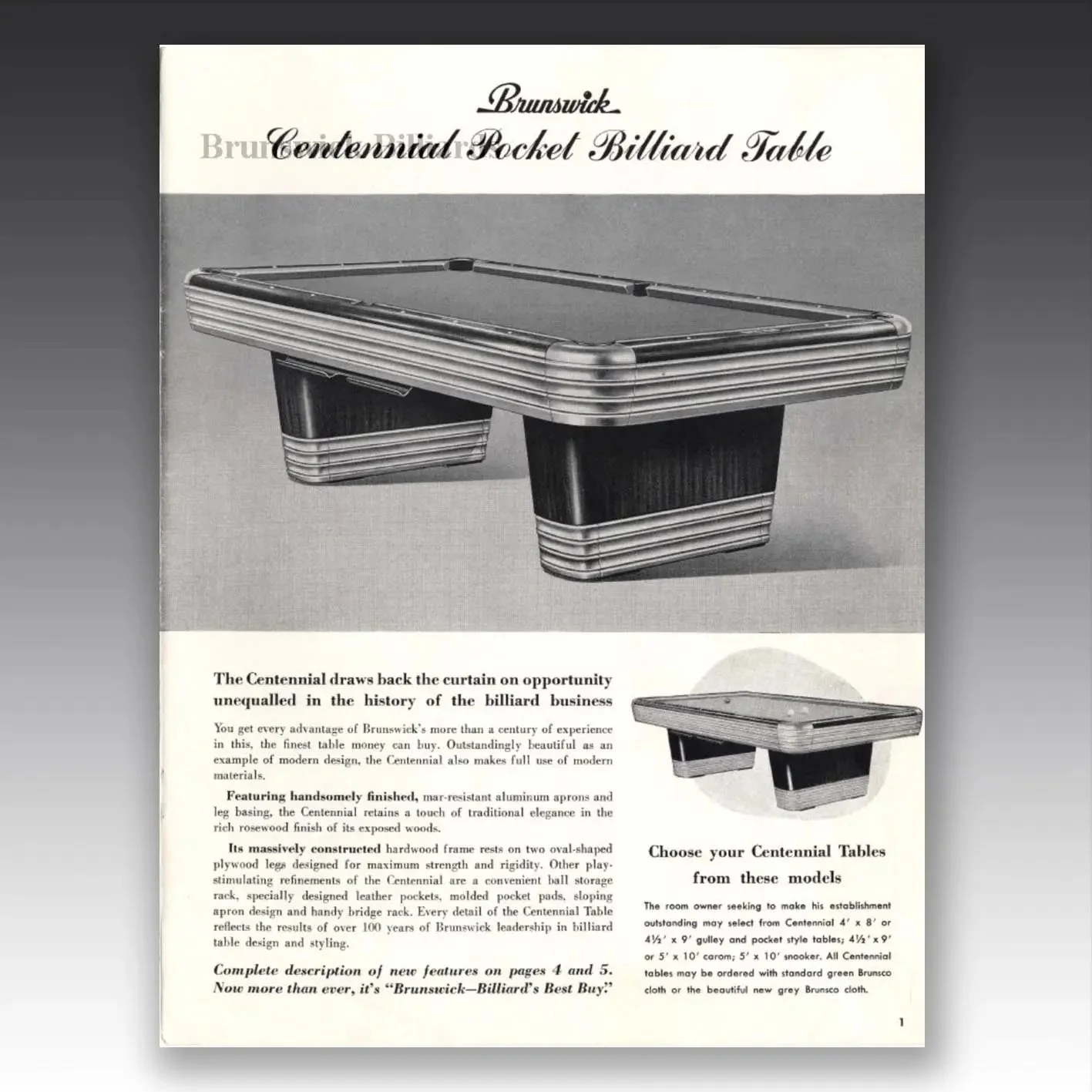 Brunswick Centennial Pool Table 8ft - Image 21