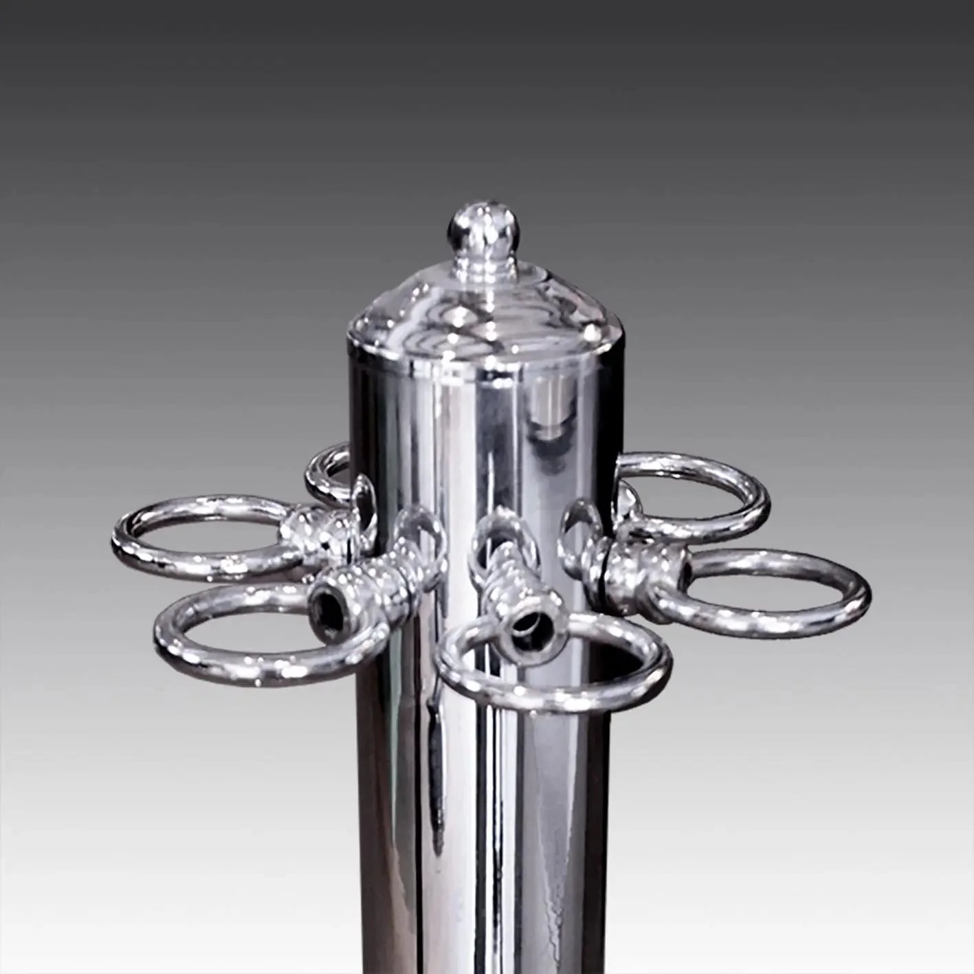 Freestanding Six-Cue Rack in Chrome - Image 3