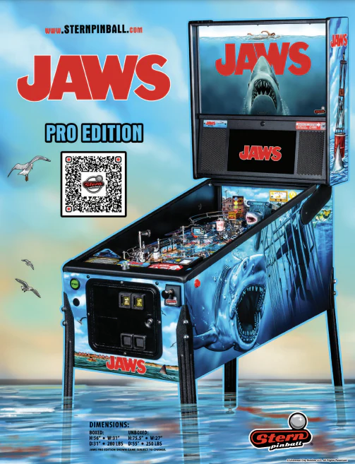 2024 JAWS Pro Pinball Machine by Stern - Image 27