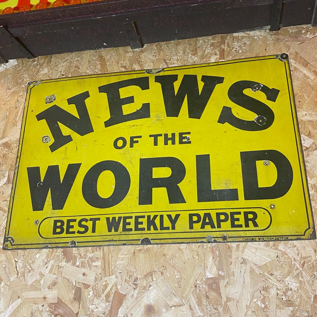News of the World Vintage Old Style Wall Sign - Image 3