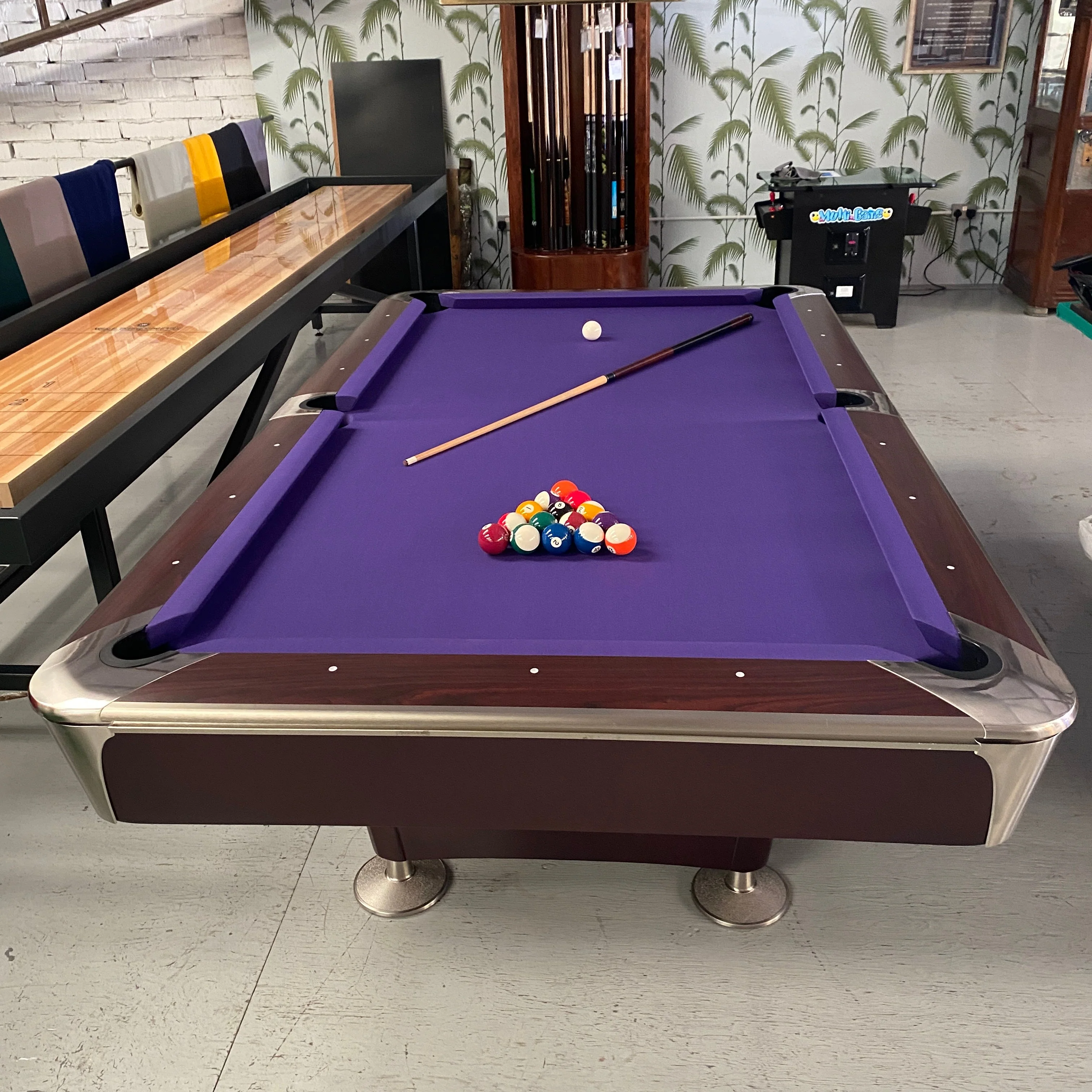 Proline 8ft American Pool Table Mahogany Deluxe - Image 12