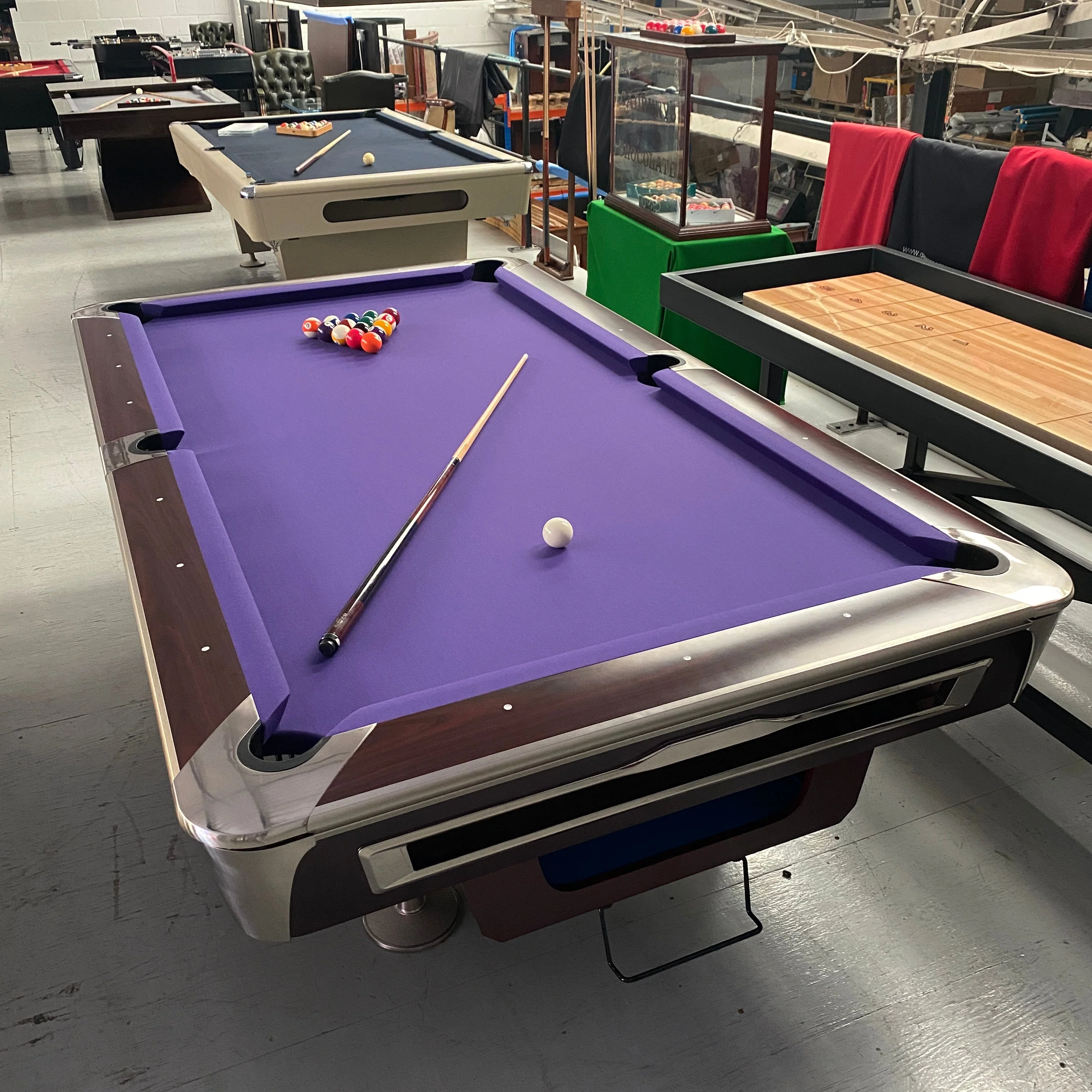Proline 8ft American Pool Table Mahogany Deluxe - Image 16