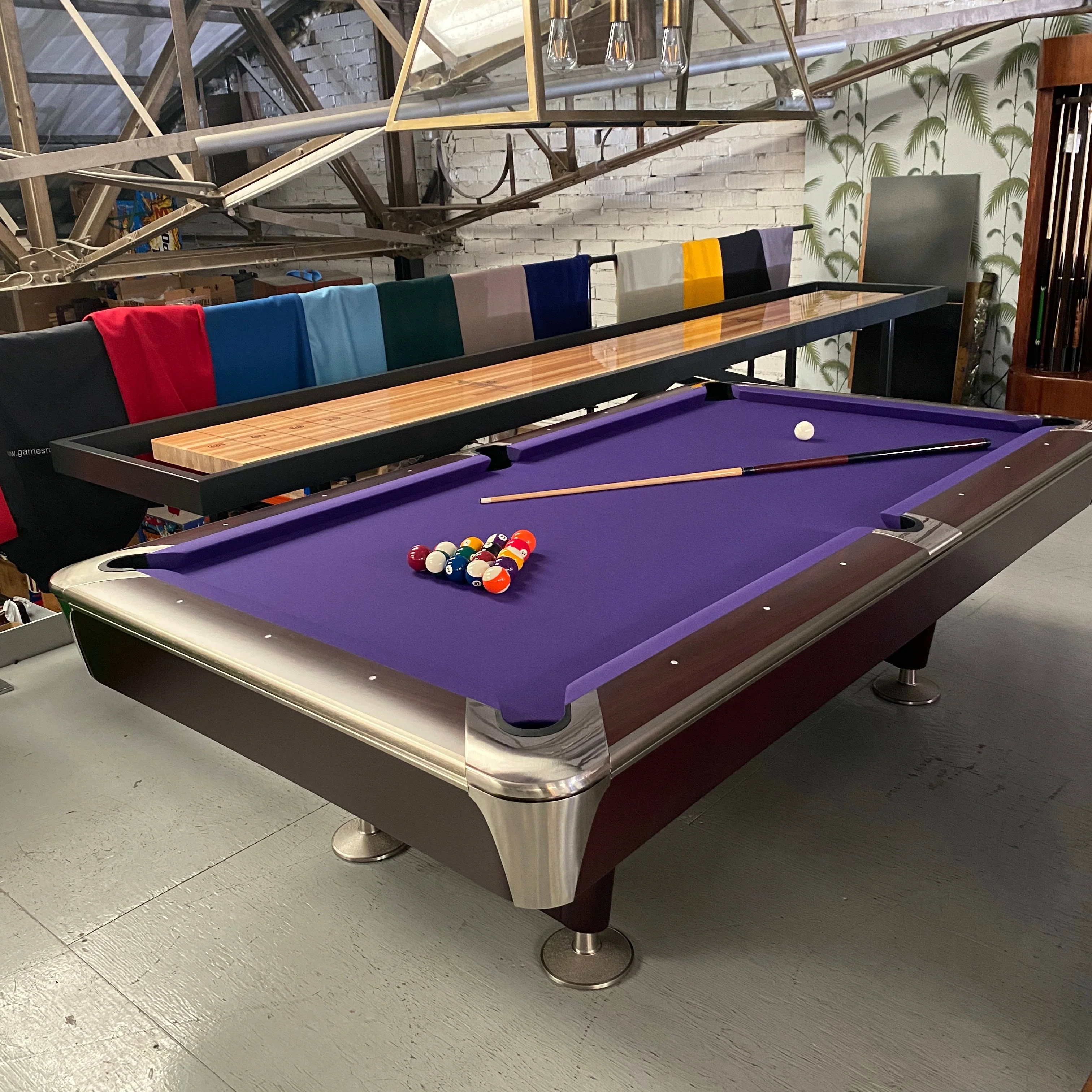 Proline 8ft American Pool Table Mahogany Deluxe - Image 3