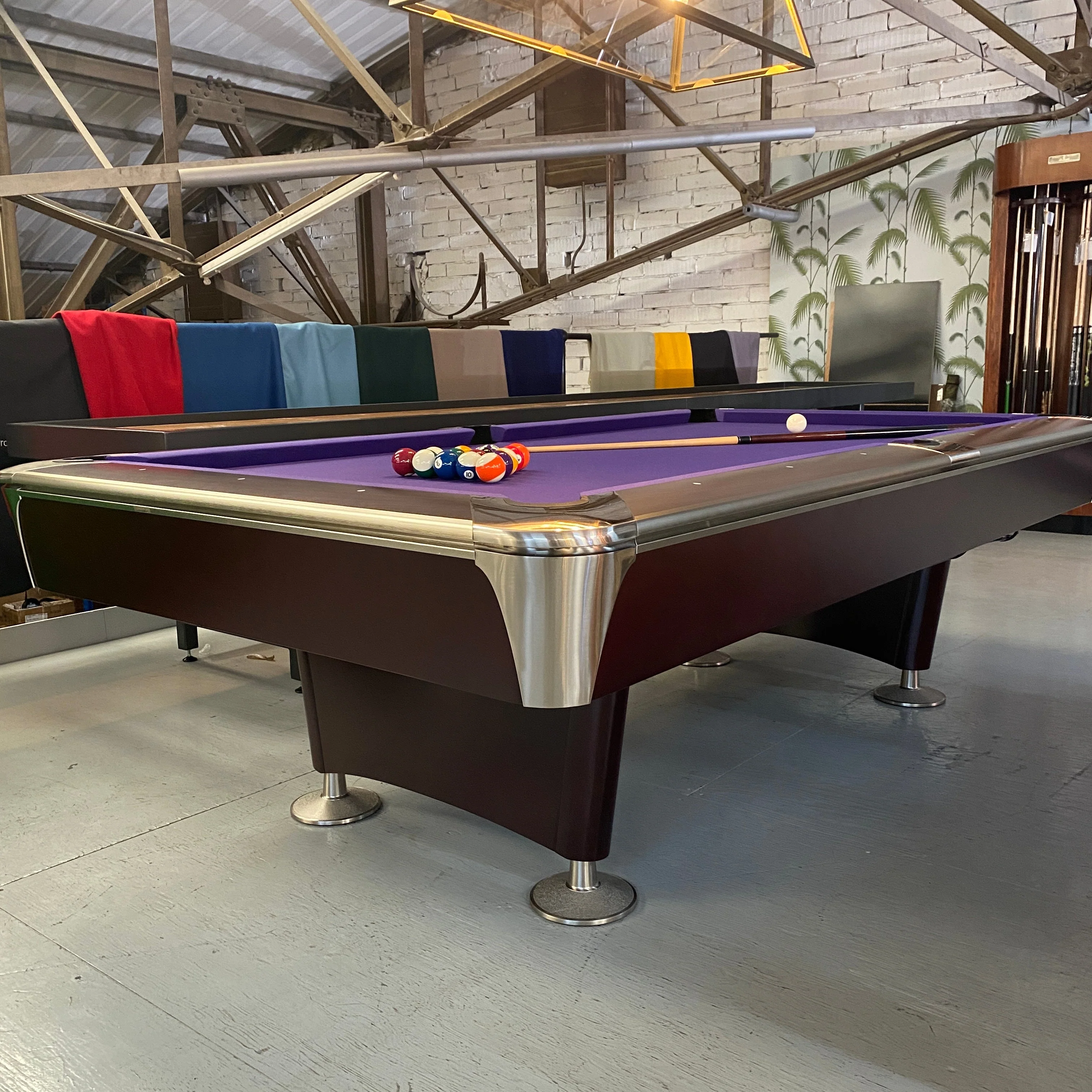 Proline 8ft American Pool Table Mahogany Deluxe - Image 9