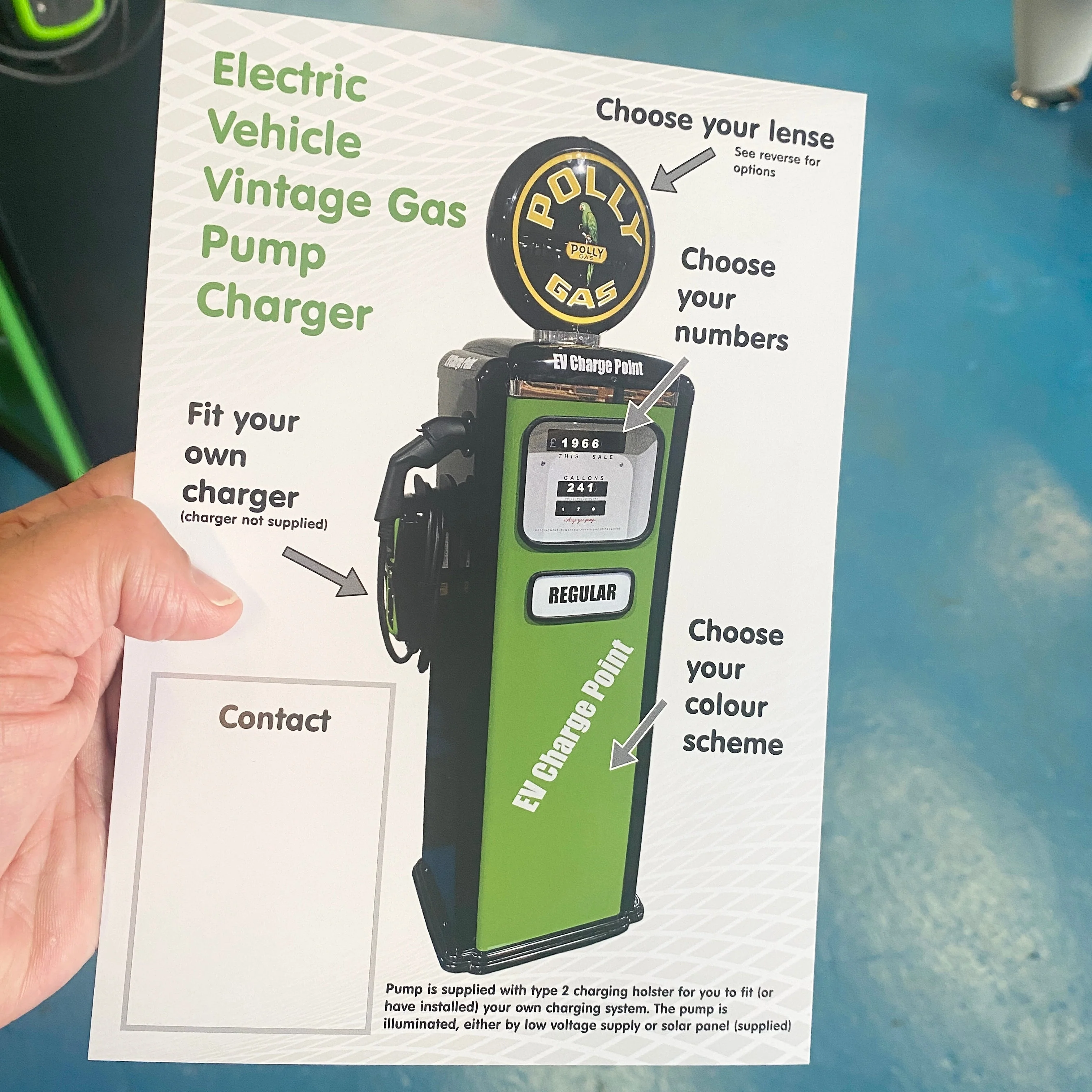 Replica Gas Pump with Electric Vehicle Charger - Image 12