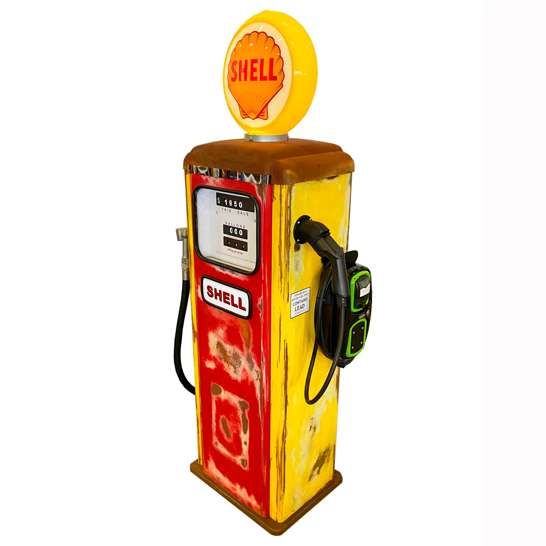 Replica Gas Pump with Electric Vehicle Charger - Image 3
