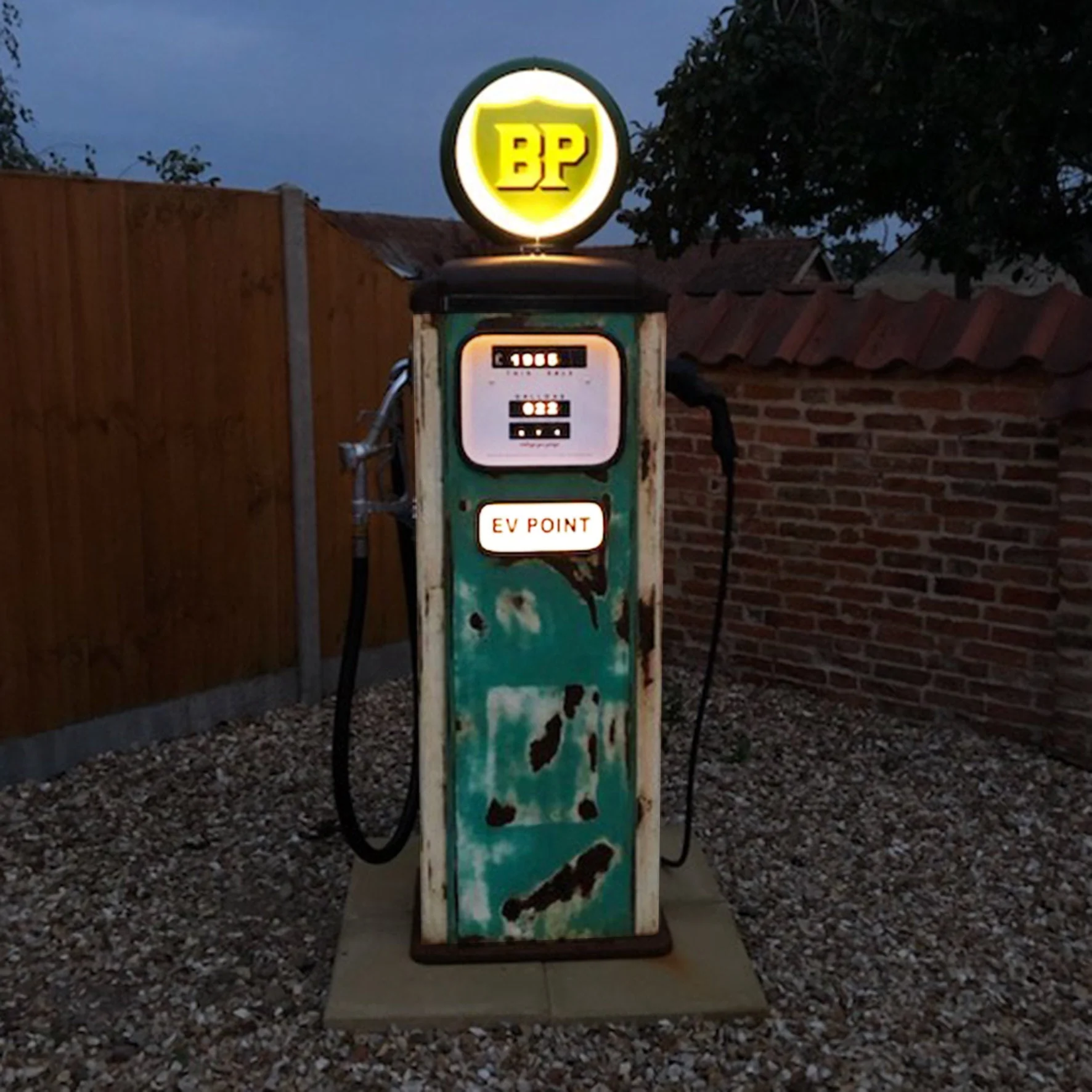 Replica Gas Pump with Electric Vehicle Charger - Image 8