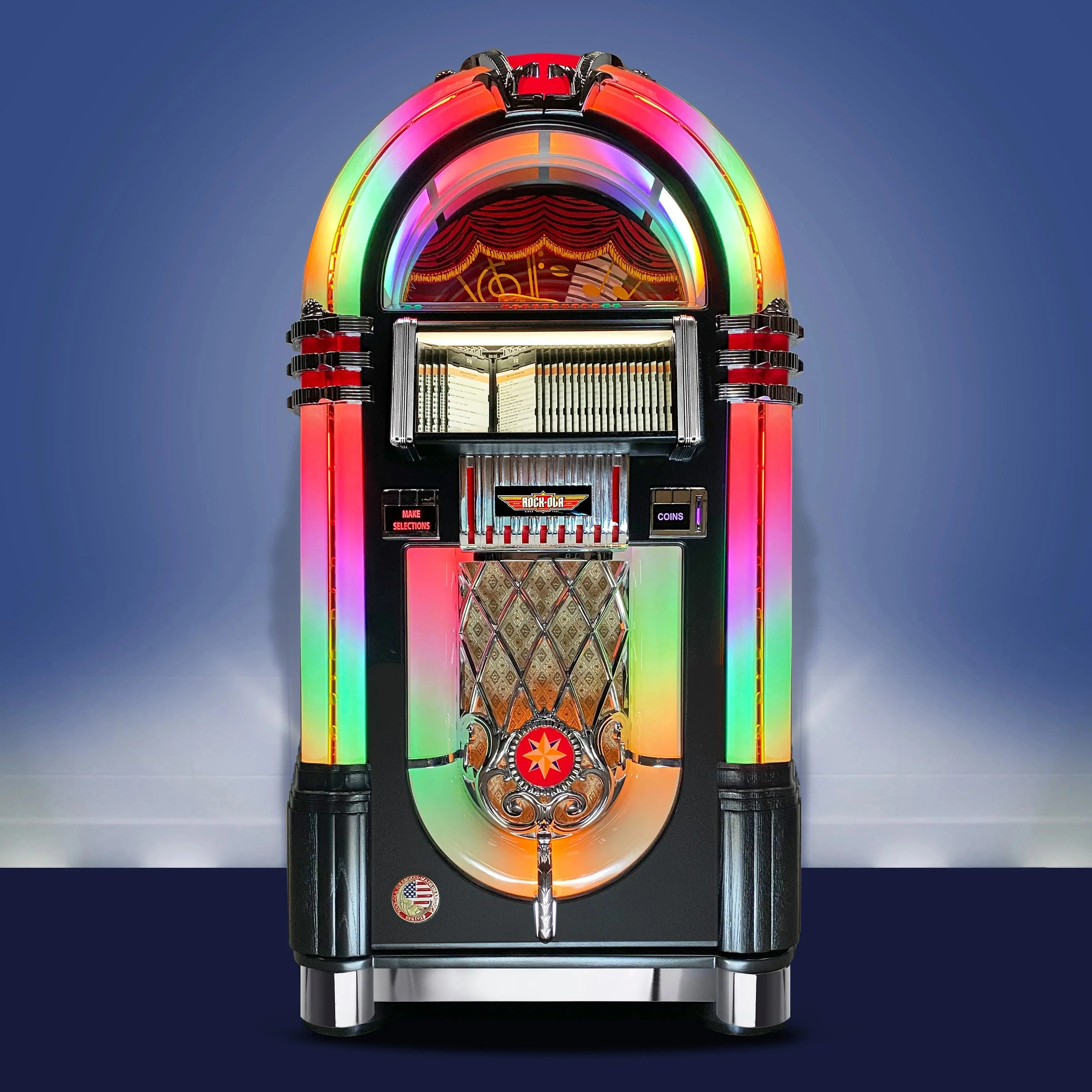 Rock-Ola Bubbler CD Jukebox in Black with Bluetooth - Image 3