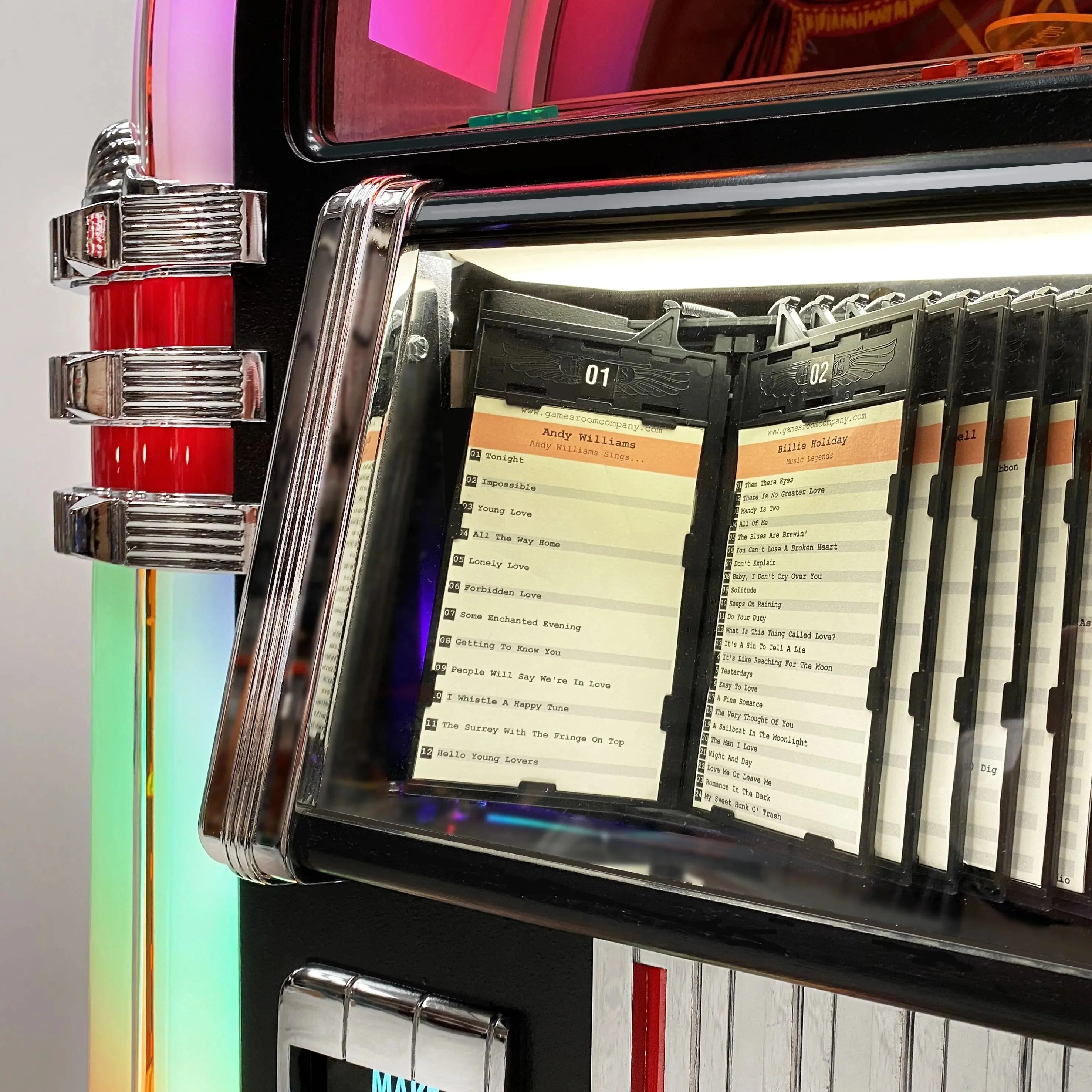 Rock-Ola Bubbler CD Jukebox in Gloss Black with Bluetooth - Image 7