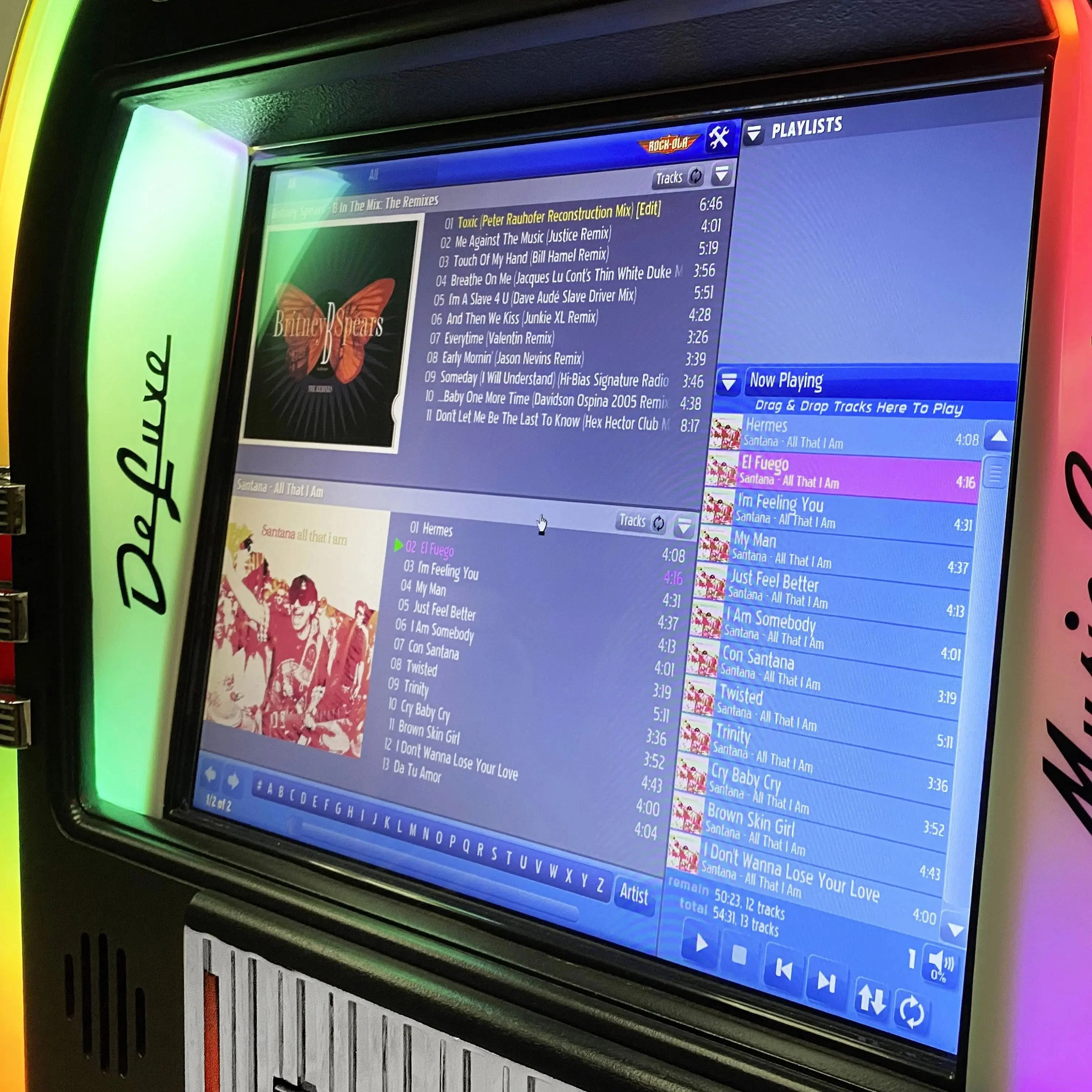 Rock-Ola Bubbler Digital Music Center Jukebox in Gloss Black with Bluetooth - Image 3