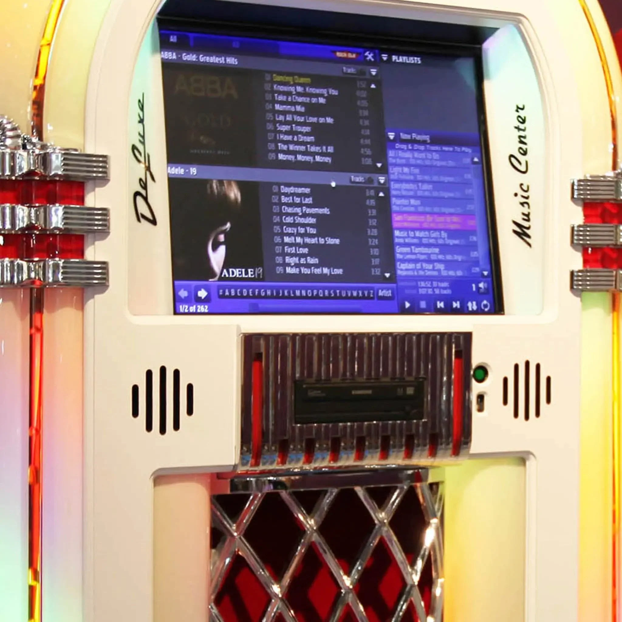 Rock-Ola Bubbler Digital Music Center Jukebox in Gloss White with Bluetooth - Image 9
