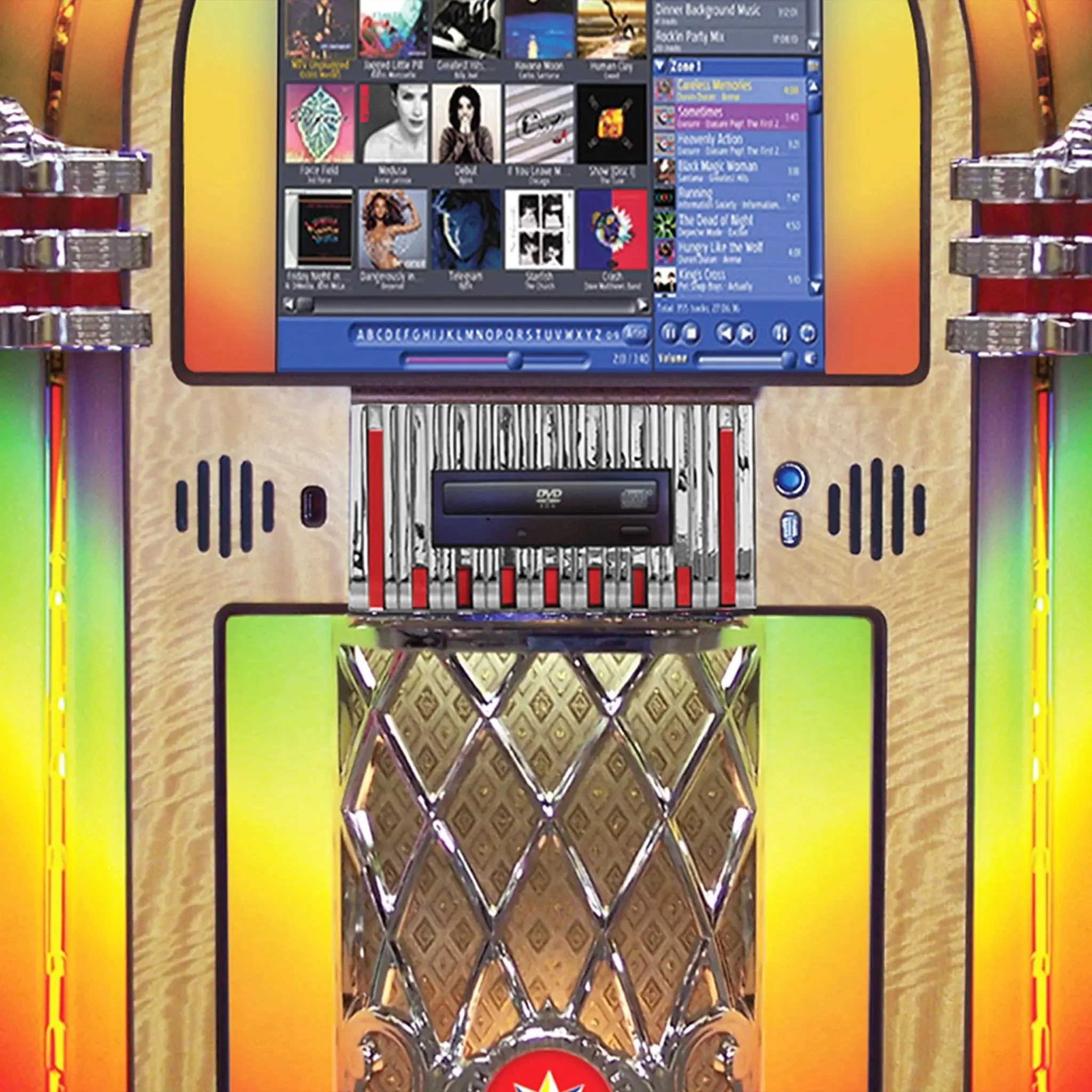 Rock-Ola Digital Music Center Jukebox in Walnut with Bluetooth - Image 4