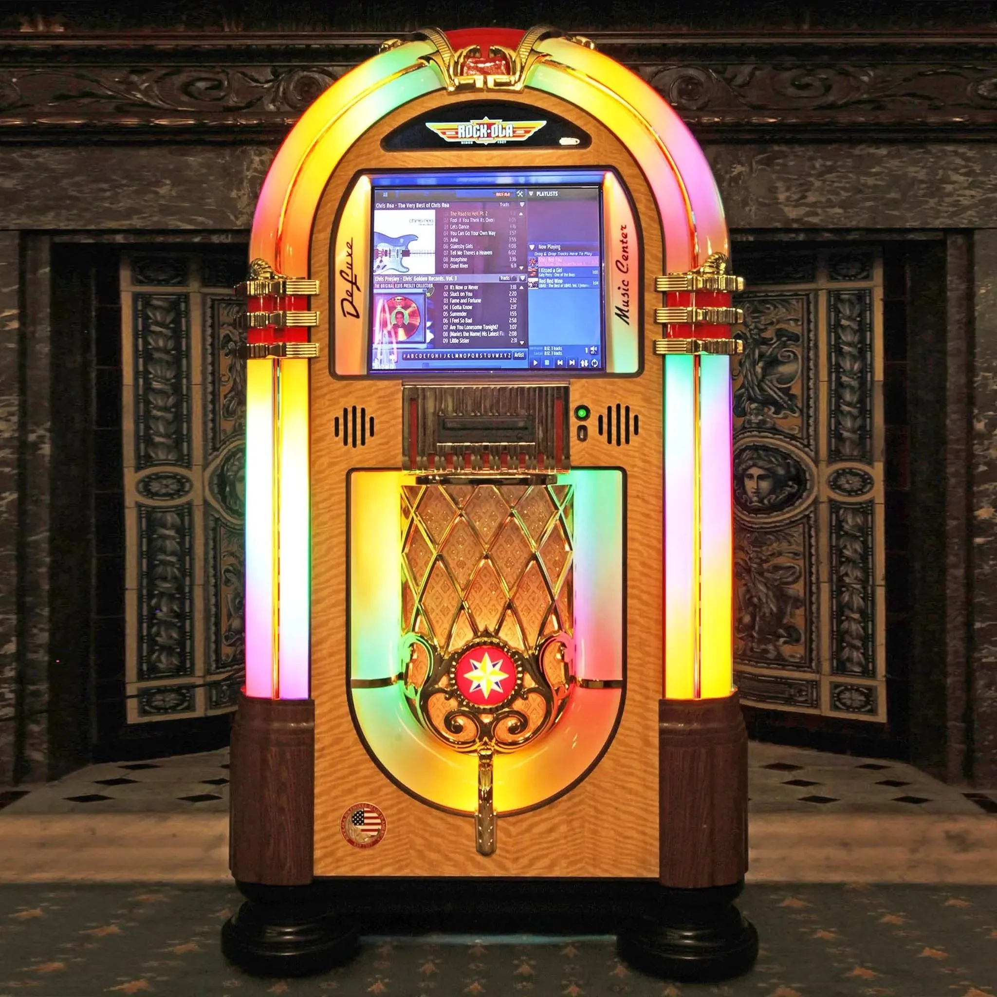 Rock-Ola Digital Music Center Jukebox in Walnut with Bluetooth - Image 5