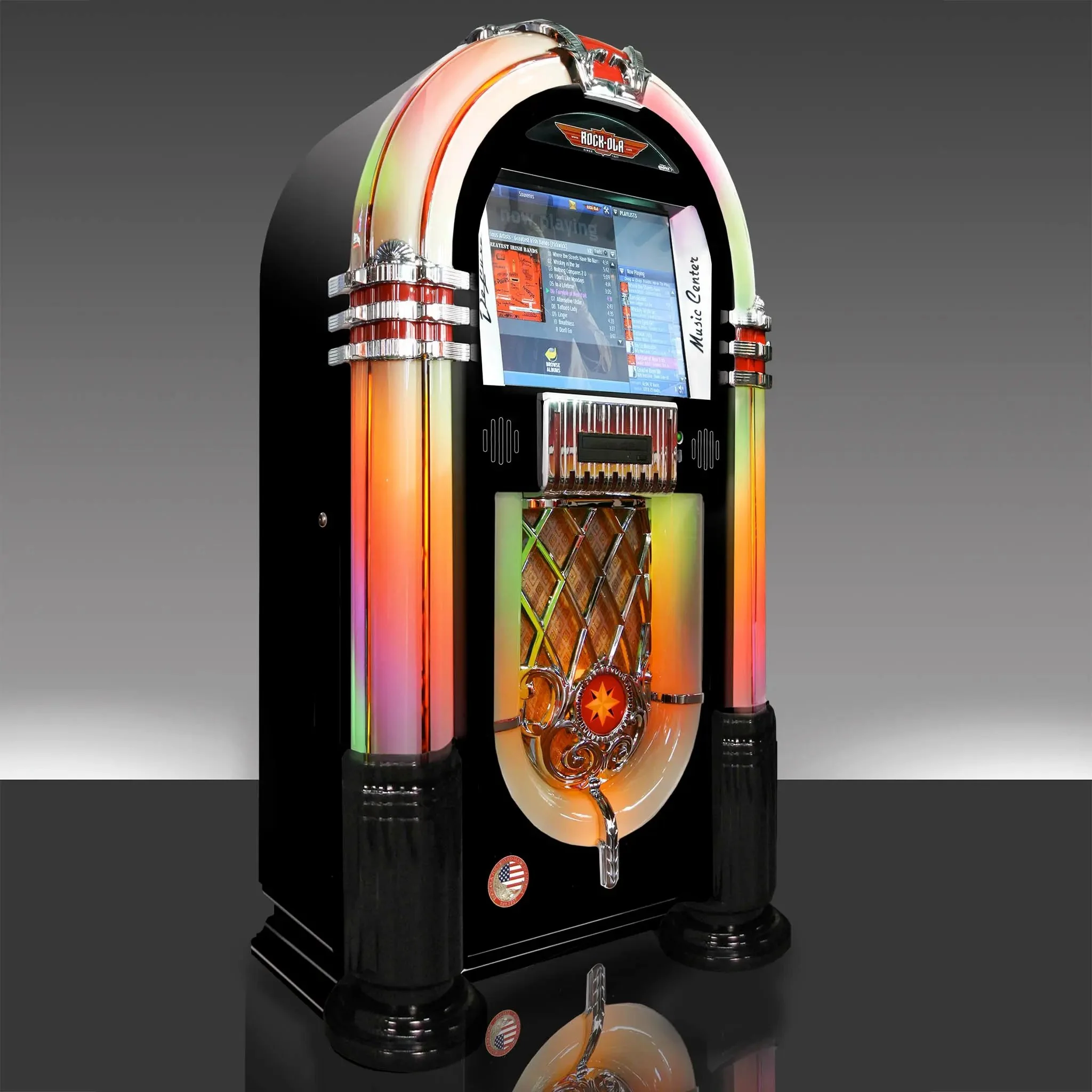 Rock-Ola Bubbler Digital Music Center Jukebox in Black with Bluetooth - Image 3