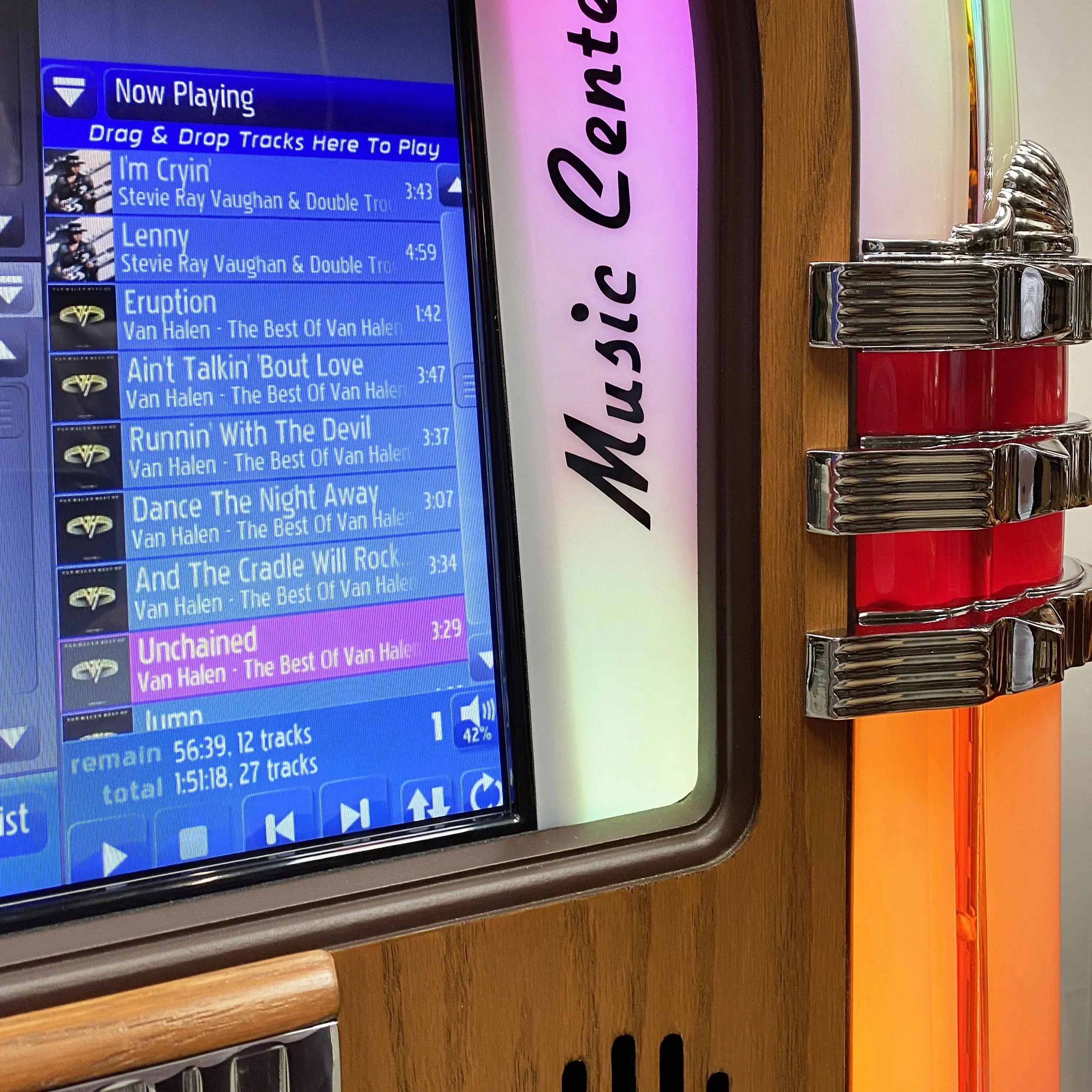 Rock-Ola Digital Music Center Jukebox in Light Oak with Bluetooth - Image 8