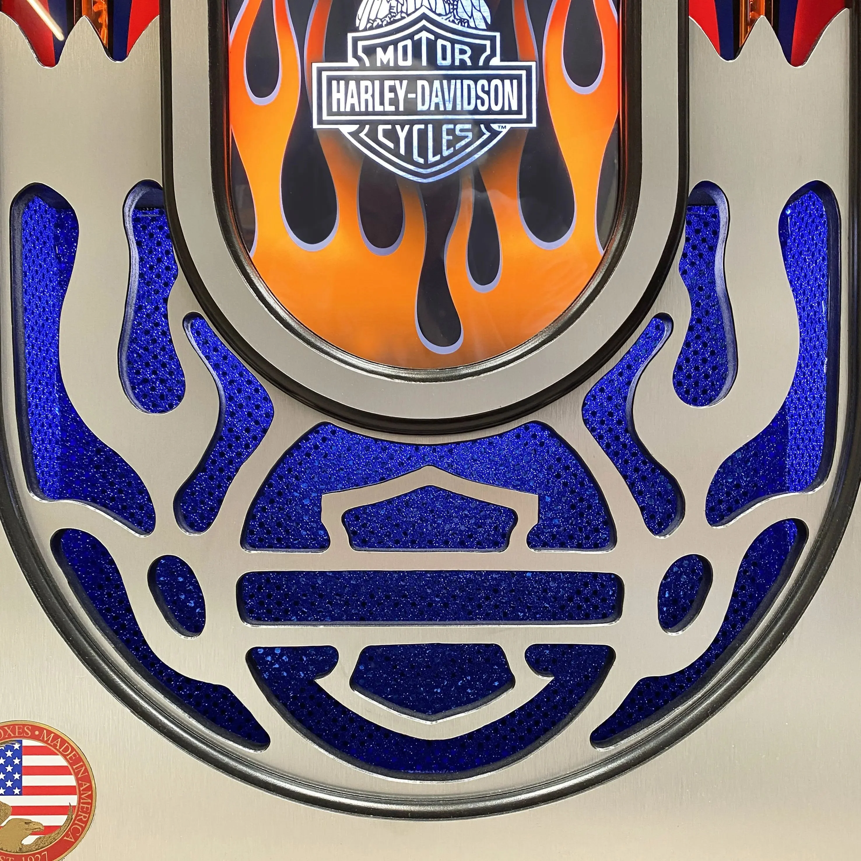 Rock-Ola Harley-Davidson Flames CD Jukebox in Aluminium with Bluetooth - Image 15