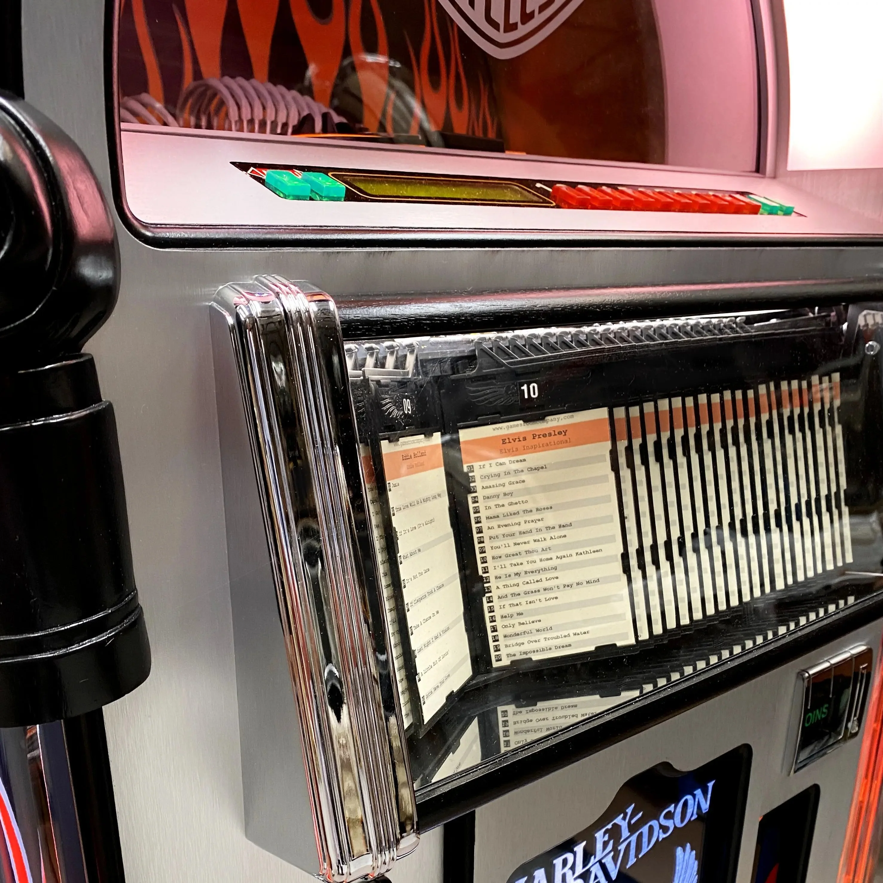 Rock-Ola Harley-Davidson Flames CD Jukebox in Aluminium with Bluetooth - Image 7