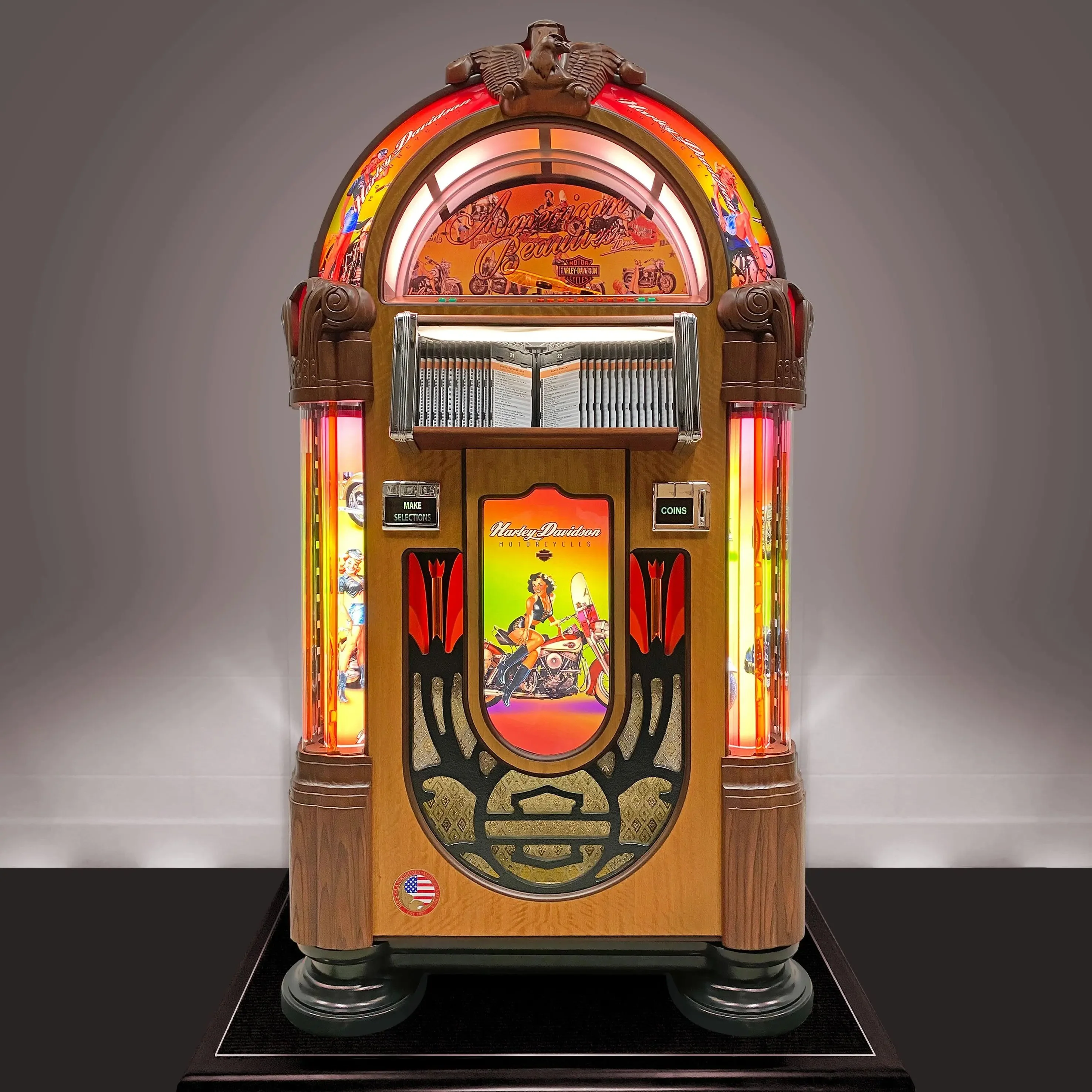 Rock-Ola Harley Davidson American Beauties CD Jukebox with Bluetooth - Image 3
