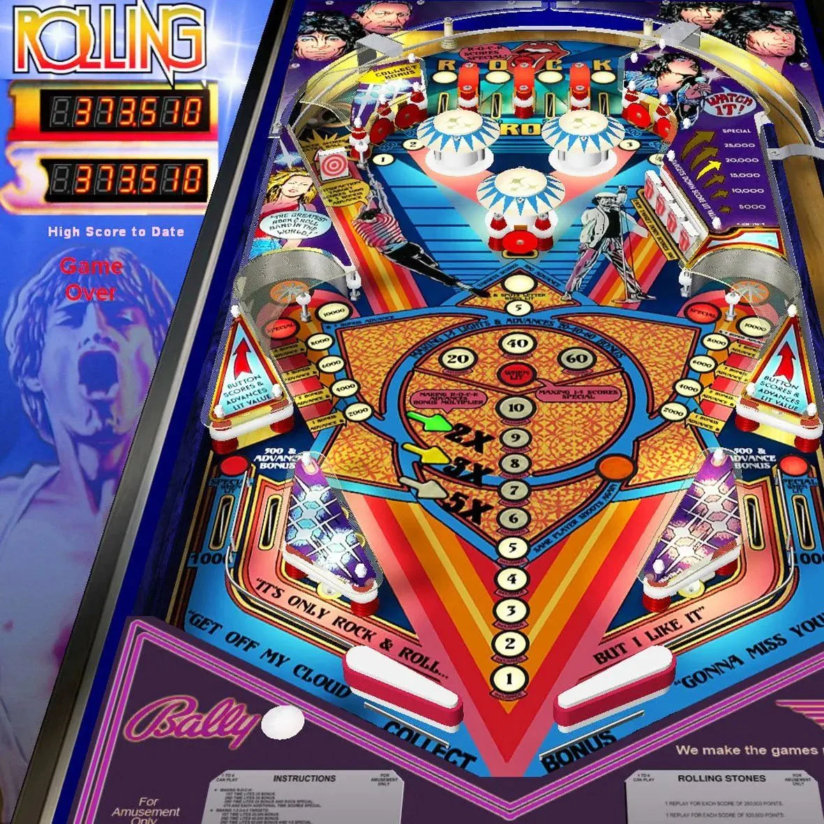1980 Rolling Stones Pinball Machine by Bally - Image 4