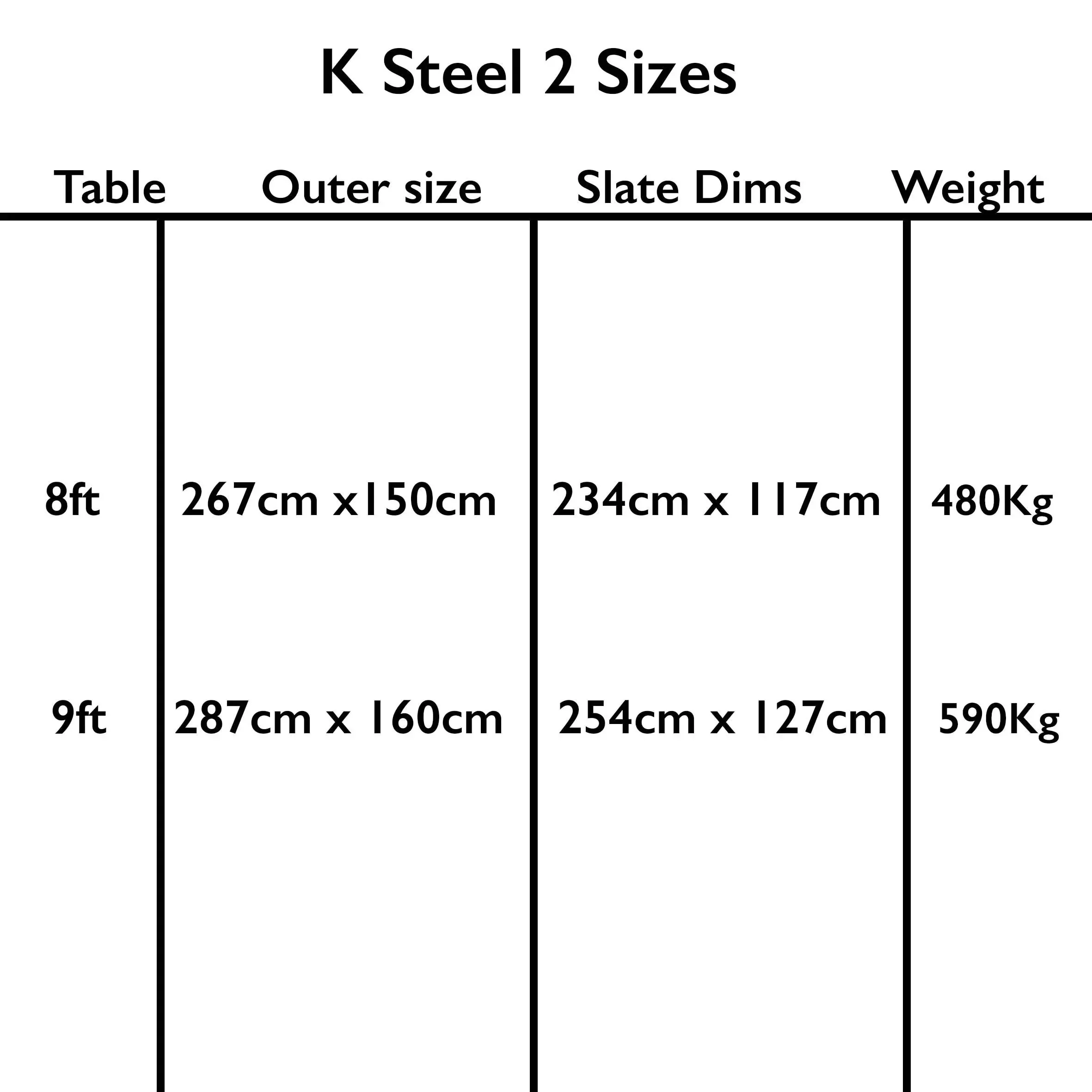 Sam Leisure K Steel 2 American Pool Table 8ft, 9ft - Image 10
