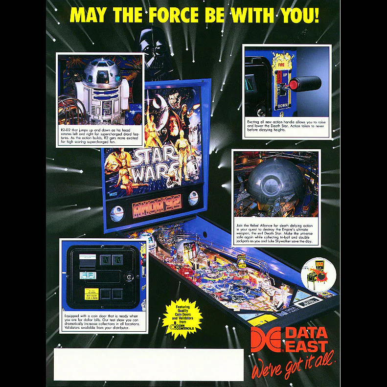 1992 Star Wars Pinball Machine by Data East - Image 13