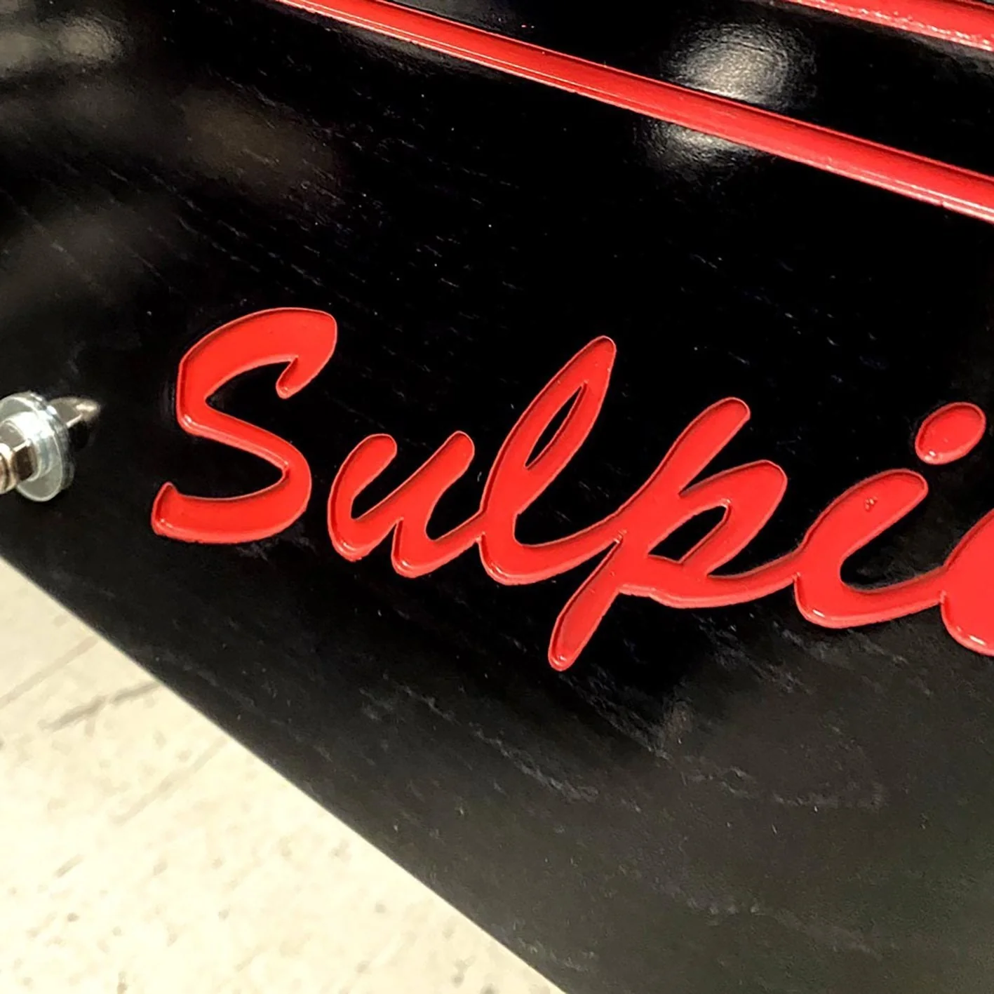 Sulpie Evolution Foosball Table - Black Tint with Red Trim - Image 4