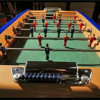 Sulpie Evolution Foosball Table - Beech with Dark Blue Trim - Image 4