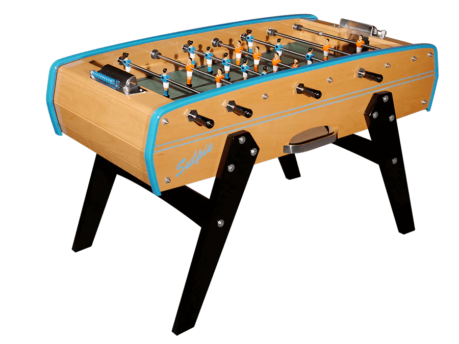 Sulpie Evolution Foosball Table - Beech with Light Blue Trim - Image 11