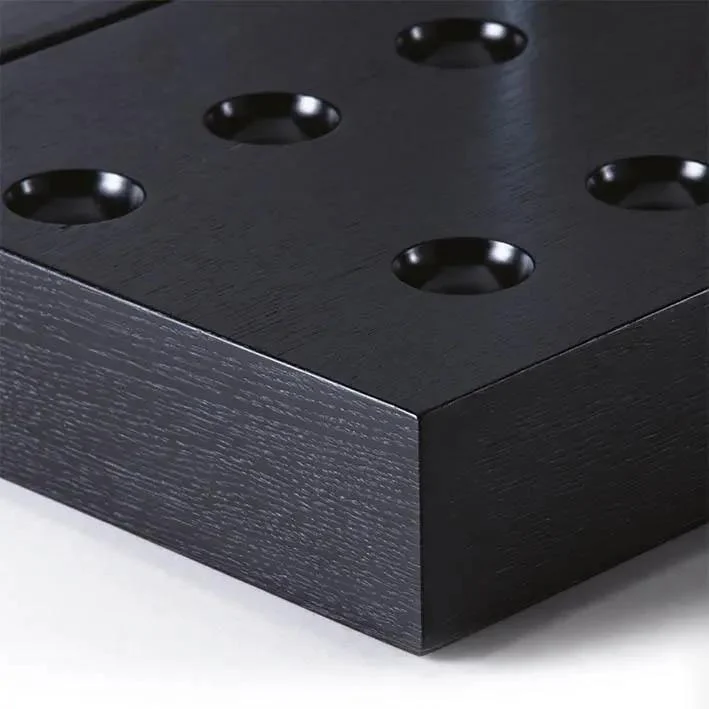 Teckell Cue Rack in Oak and Glass - Image 3