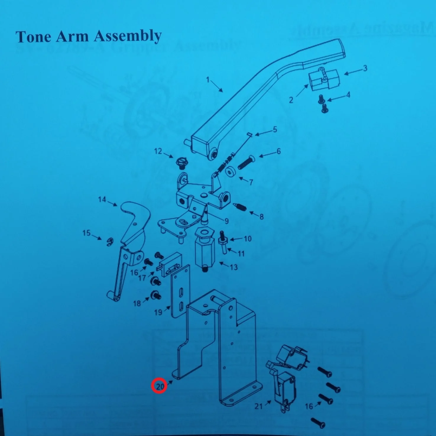 Tone Arm Base Assy - Image 2